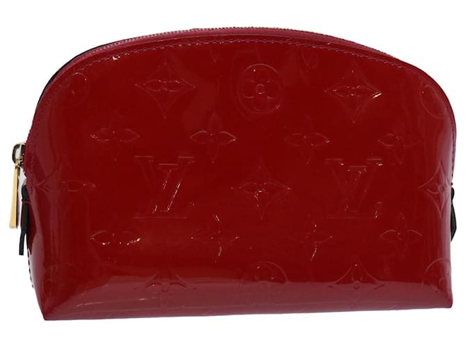 Custodia cosmetica Louis Vuitton Rosso Pelle verniciata  ref.1207334