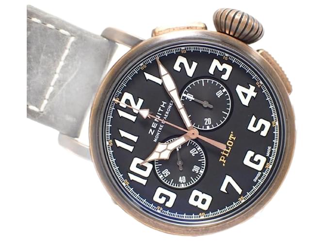 Zénith ZENITH Pilot's Type20 Chronograph Extra Special bronze Mens Black  ref.1207366