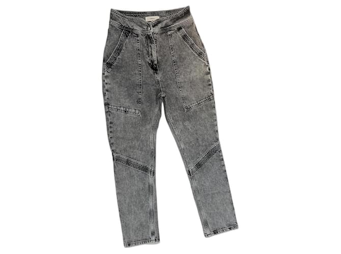 Bash Jeans Grey Cotton  ref.1207523
