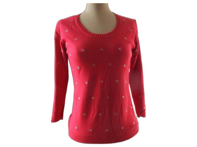 Sonia By Sonia Rykiel Roter Baumwollpullover, Taille 38. 