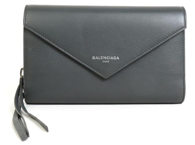 Everyday Balenciaga Papier Cinza Couro  ref.1207924