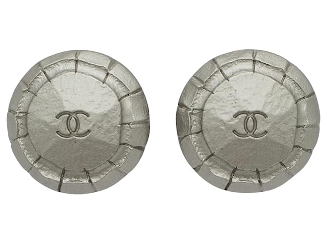 Timeless Chanel COCO Mark Silvery Metal  ref.1207984
