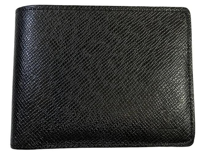 Louis Vuitton Portefeuille Multiple Black Leather  ref.1208043