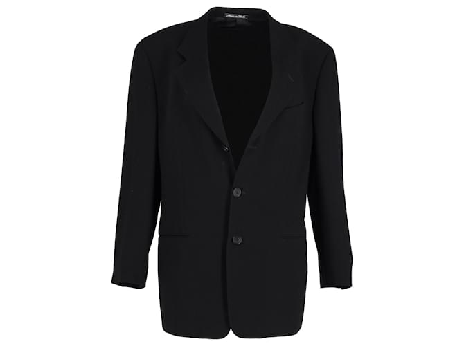 Giorgio Armani Single-breasted Blazer in Black Wool  ref.1208152