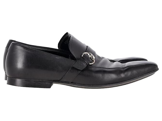 Gucci Buckled Loafers in Black Leather  ref.1208153