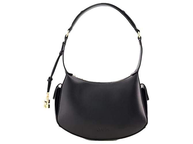 Ganni Shoulder Bag - Ganni - Synthetic Leather - Black Leatherette  ref.1208157