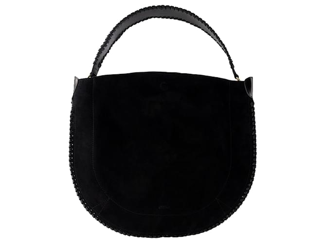 Oskan Hobo Bag - Isabel Marant - Leather - Black Pony-style calfskin  ref.1208173