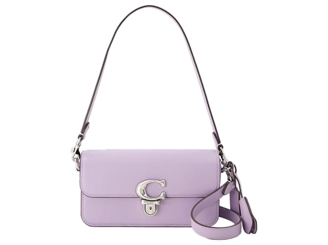 Studio Baguette Shoulder Bag - Coach - Leather - Purple Pony-style calfskin  ref.1208191