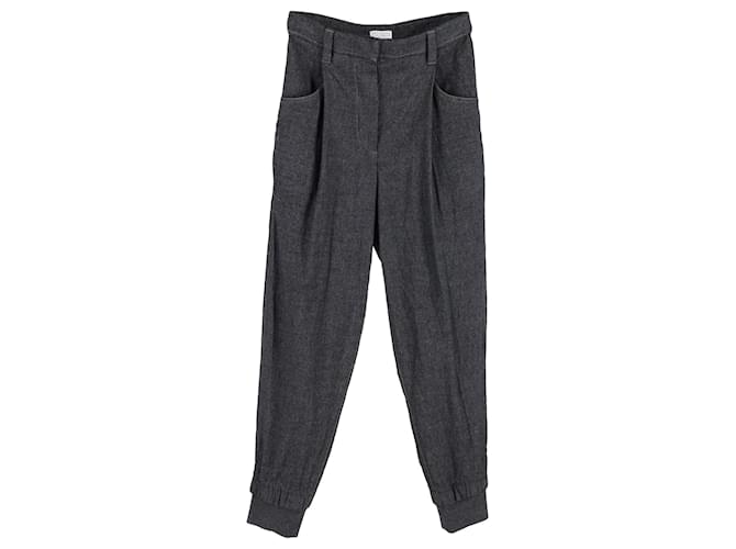 Brunello Cucinelli Pleated Trousers in Grey Cotton  ref.1208221