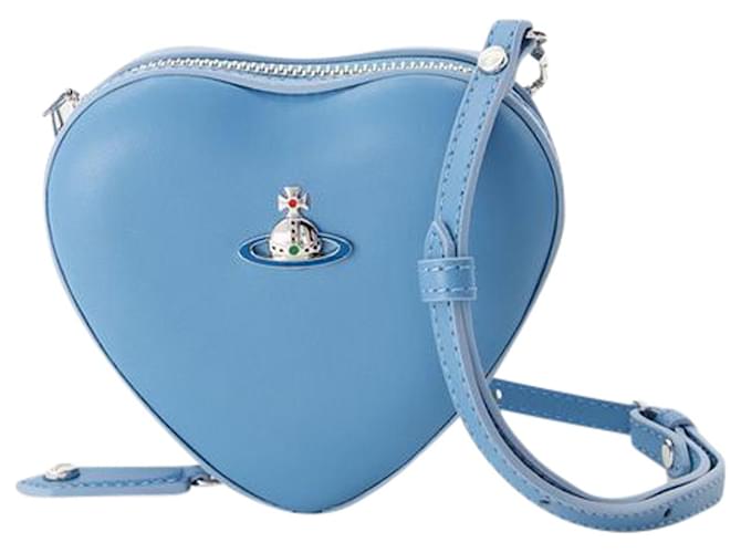 Bandolera Mini Heart - Vivienne Westwood - Cuero - Azul  ref.1208248