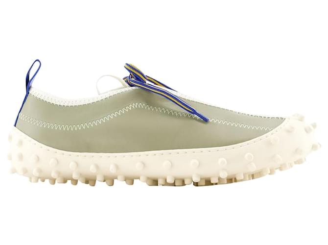 Autre Marque 1000chiodi Sneakers - Sunnei - Leather - Khaki Green Pony-style calfskin  ref.1208250