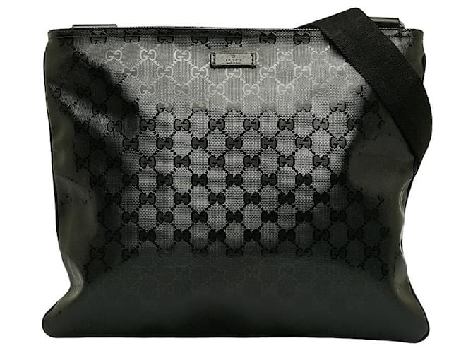 Gucci Sac de messager GG Imprime 201446.0 Toile Noir  ref.1208281