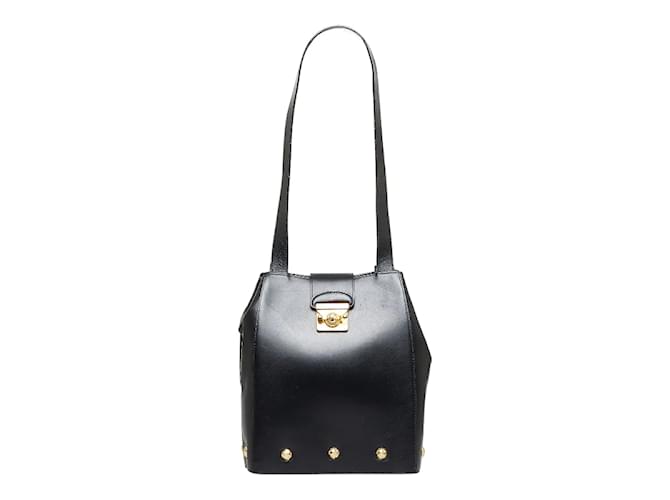 Salvatore Ferragamo Leather Shoulder Bag Black Pony-style calfskin  ref.1208291