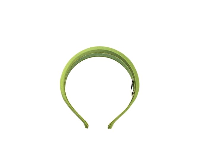 Accessorio per capelli in tela con fascia larga in seta Prada in condizioni eccellenti Verde  ref.1208299