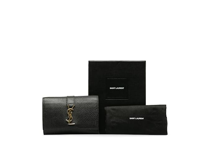 Yves Saint Laurent leather 6 key holder 613334 Black Pony-style calfskin  ref.1208303