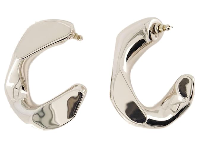 Chain Hoop Earrings - Alexander Mcqueen - Brass - Silver Silvery Metallic  ref.1208318