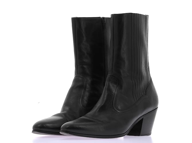Céline CELINE  Boots T.eu 39 leather Black  ref.1208357