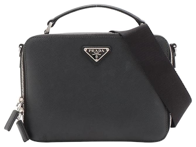 Prada Black Saffiano leather crossbody bag  ref.1208399