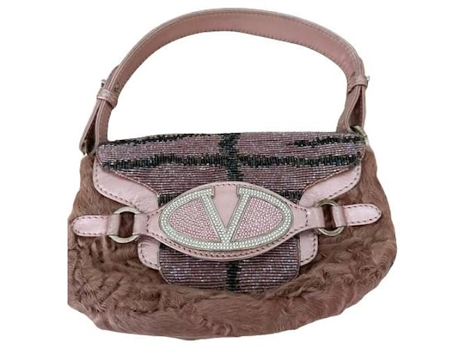 Valentino Handbags Pink Fur  ref.1208424