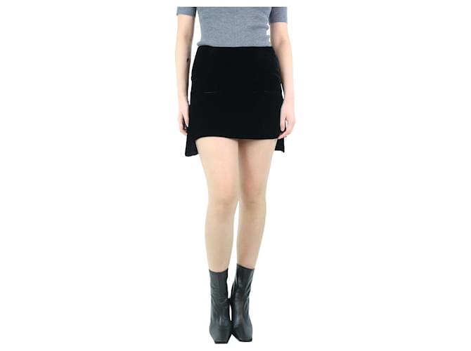 Givenchy Mini saia de veludo preto - tamanho UK 10 Viscose  ref.1208526