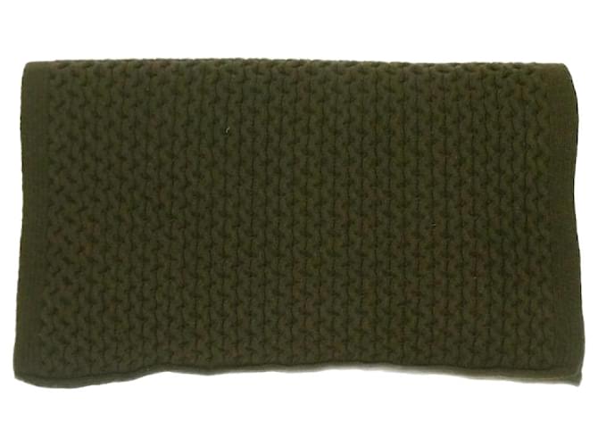 Theory Green knitted wool scarf  ref.1208552