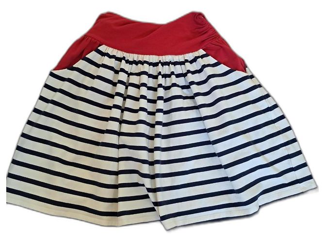 Falda Jean Paul Gaultier Azul de Algodón Talla 36