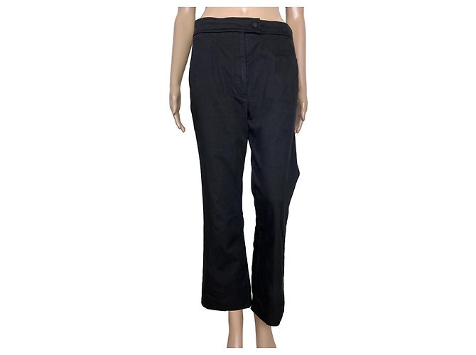 Vaqueros Cropped Massimo Dutti Negros Denim 