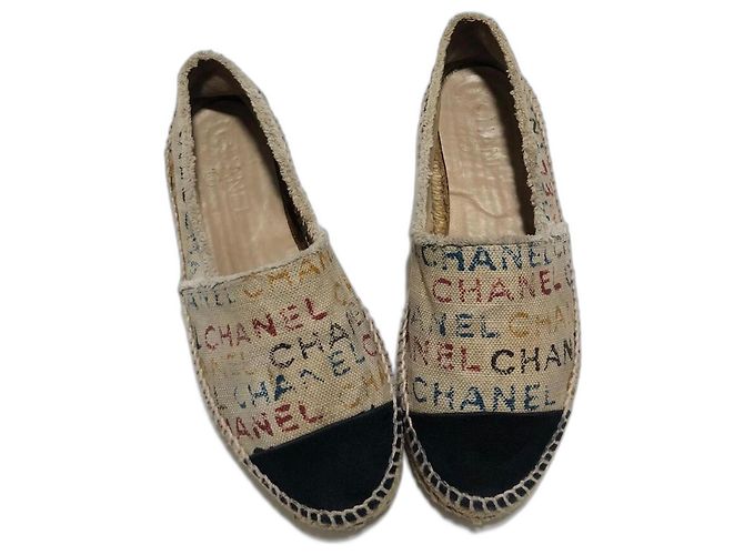 Chanel Graffiti Logo Espadrilles Multiple colors