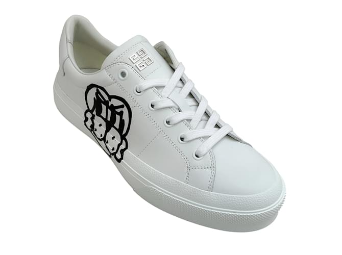 Autre Marque Givenchy White / Black City Sneakers Leather  ref.1208624