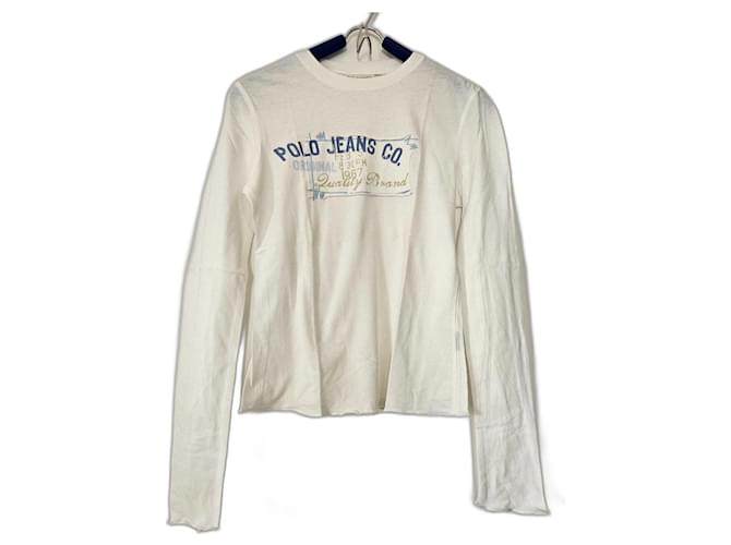 Polo Ralph Lauren Tee-shirt Coton Blanc  ref.1208640