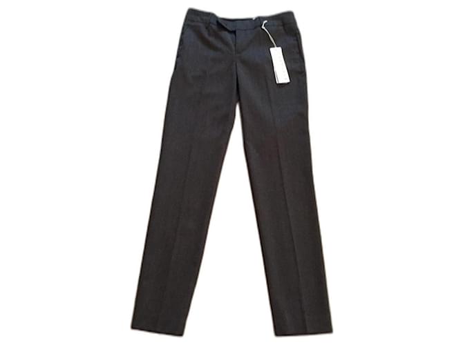 Autre Marque Women's pants from the STEFANEL brand Grey Polyester Viscose Elastane  ref.1208645