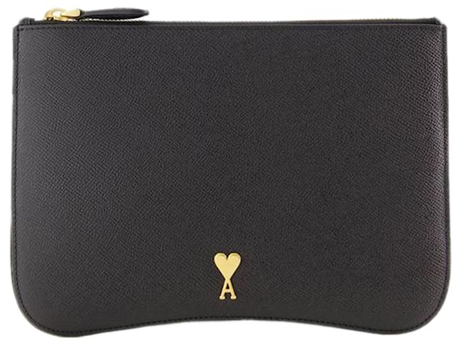 Pochette Paris - AMI Paris - Cuir - Noir  ref.1208687