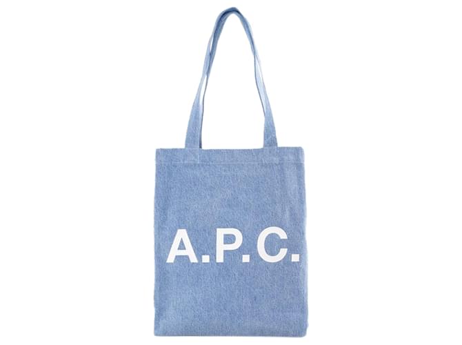 Apc Sac Shopper Lou - A.P.C. - Coton - Bleu clair  ref.1208689