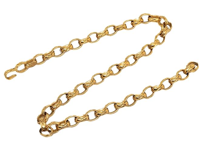 Cintura Chanel con maglie a catena in oro CC D'oro Metallo Placcato in oro  ref.1208806