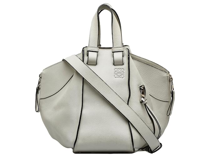 Loewe White Small Hammock Bag Leather Pony-style calfskin  ref.1208836