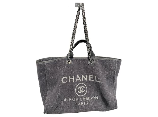 Chanel Deauville Azul Tweed  ref.1208855