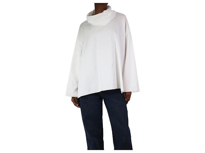 The row Camicia oversize bianca con collo alto - taglia XS Bianco Cotone  ref.1208859