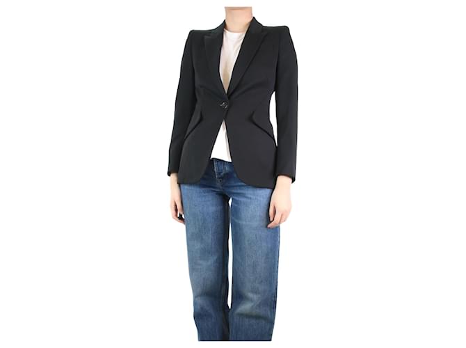 Alexander Mcqueen Black wool blazer - size UK 8  ref.1208886