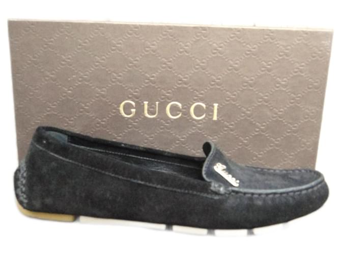 Gucci P-Loafer 36,5 Schwarz Wildleder  ref.1208910