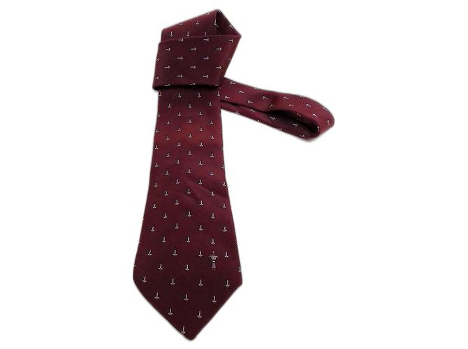 Autre Marque Cravate MANOLO BORROMEO en soie marron brûlé Multicolore