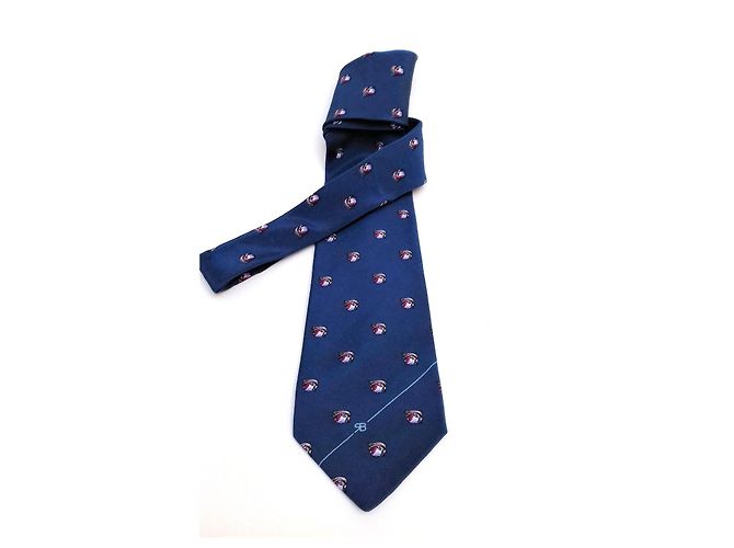 Autre Marque RENATO BALESTRA Silk Tie Blue Parrot Print Multiple colors