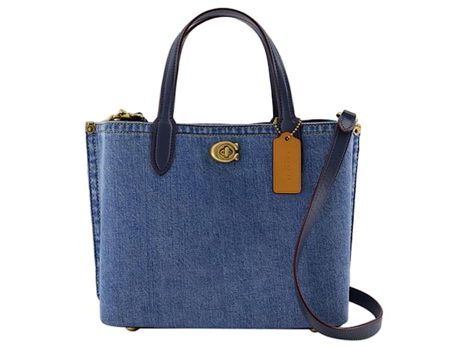 Willow 24 Shopper Bag - Coach - Canvas - Blue Cloth  ref.1208954