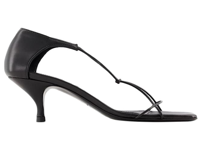 Totême The Knot Sandals - TOTEME - Leather - Black Pony-style calfskin  ref.1208960