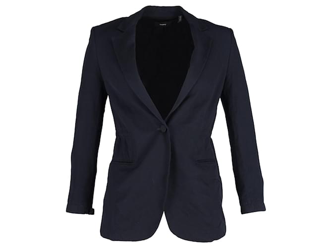 Theory Elasticated Waist Blazer in Navy Blue Triacetate Synthetic  ref.1208983