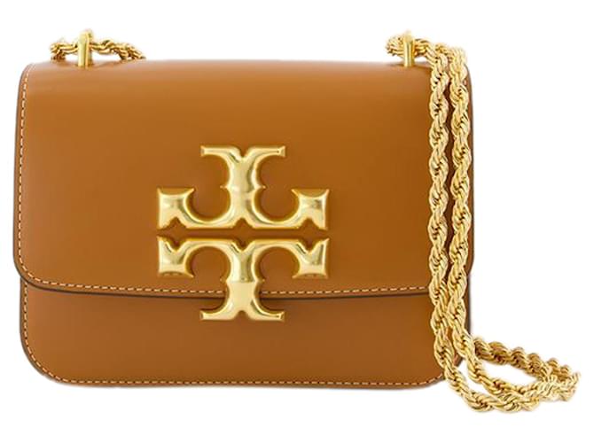 Eleanor Small Convertible Bag - Tory Burch - Leather - Whiskey Brown Pony-style calfskin  ref.1209069