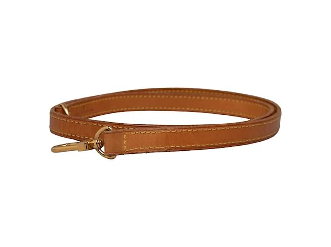 Louis Vuitton leather shoulder strap Brown  ref.1209098