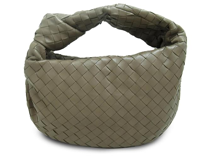 Bottega Veneta Gray Intrecciato Mini Jodie Grey Leather Pony