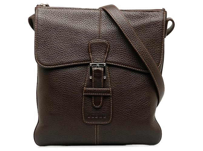 Loewe Brown Leather Crossbody Bag Dark brown Pony-style calfskin  ref.1209195