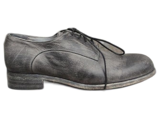 Derbies Free Lance Azev 4 en cuir gris