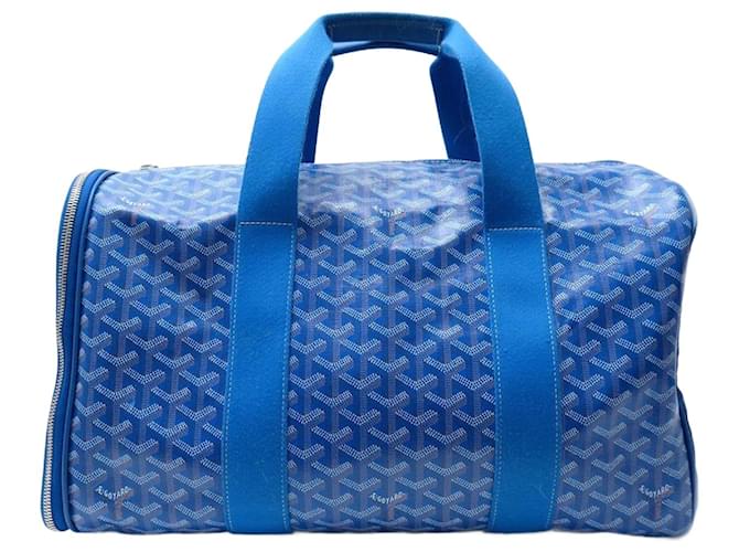 GOYARD VOLupperR MM TRAVEL BAG FOR PETS BLUE CANVAS TRAVEL BAG Cloth  ref.1209281